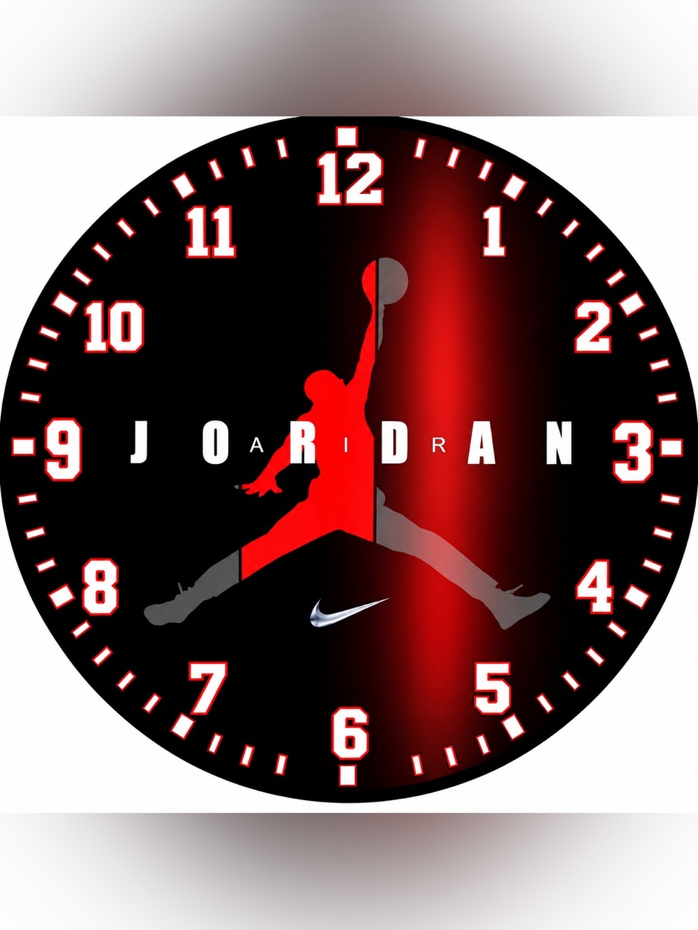 Jordan Red and Black Jumpman Wall Clock
